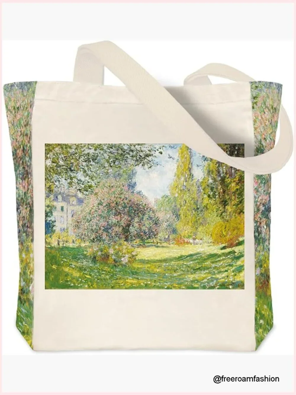 Large Canvas Tote Bag Reusable Grocery Shopping Shoulder Bag